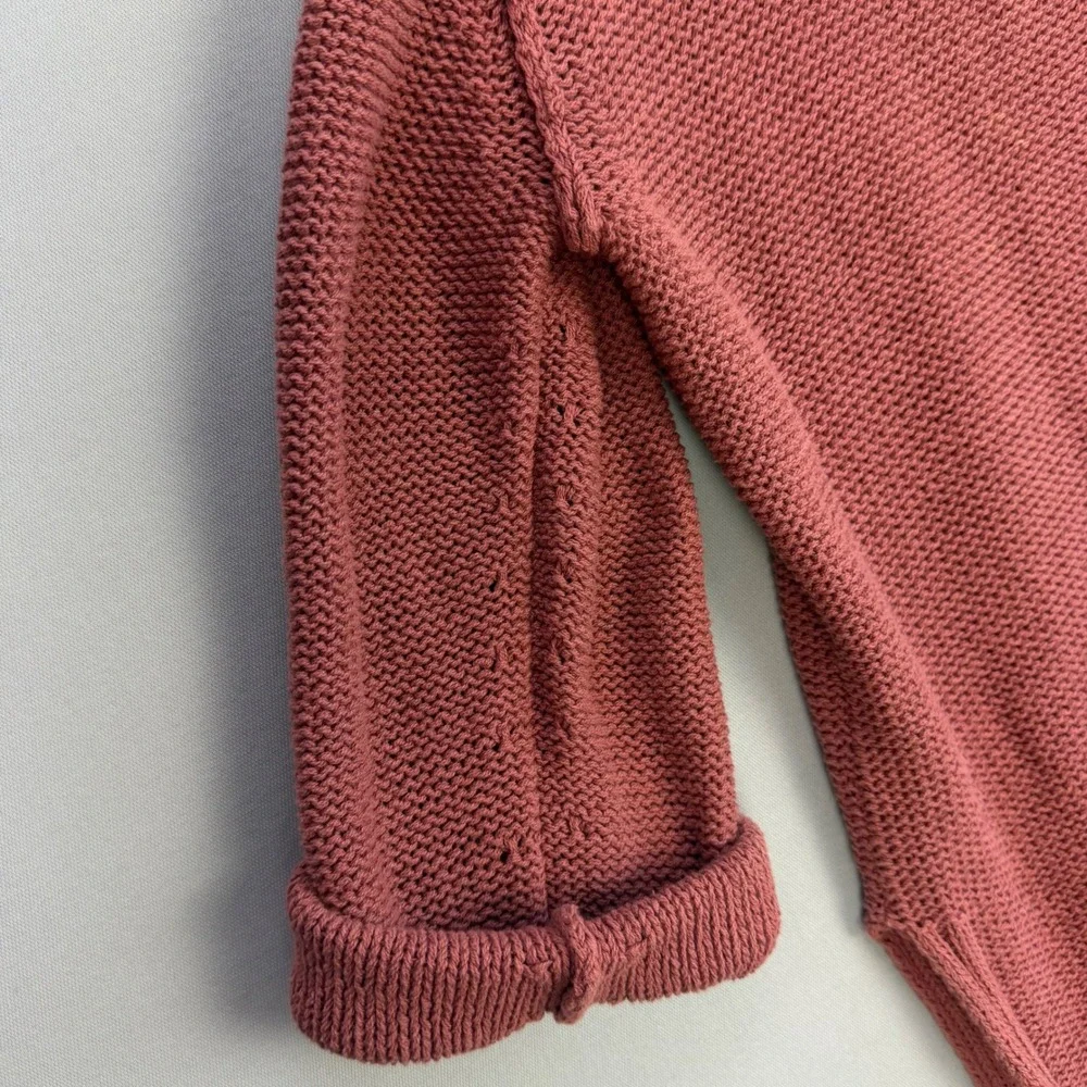 Free People We The Free Boho Indie Firefly Tunic Henley Knit Sweater Small